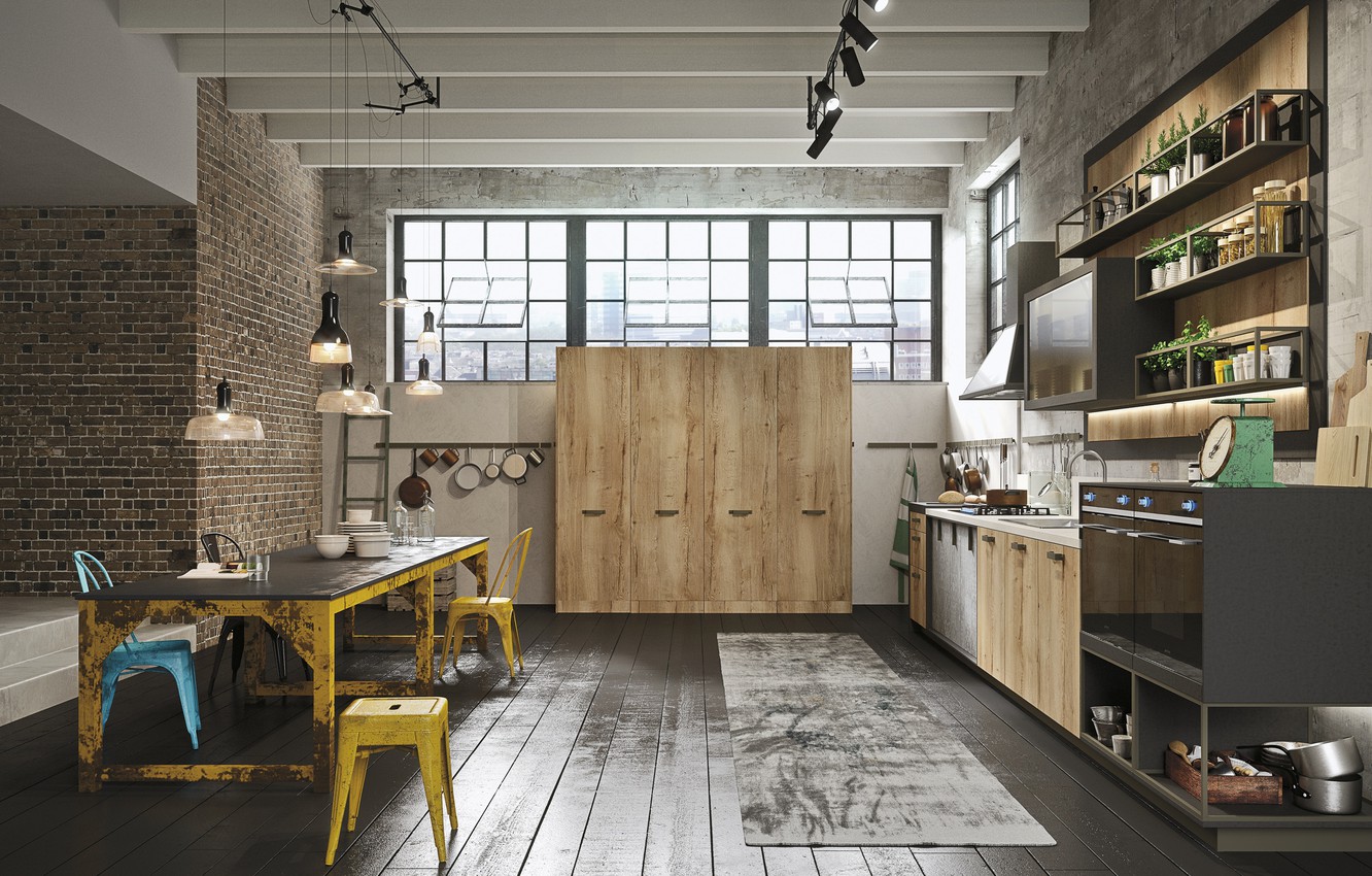 A guide to decorating the kitchen in the Loft style